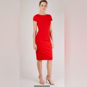 ASOS Closet London, Body Con Pencil Red Dress UK12, US8